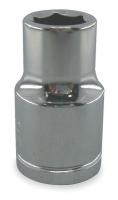 1EZW6 Socket, 3/8 Dr, 1 In, 6 Pt, Chrome