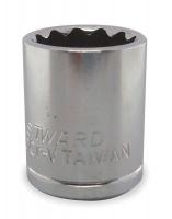 1EZX3 Socket, 3/8 Dr, 1 In, 12 Pt, Chrome