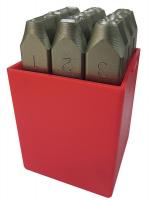1F108 Number Set, 3/8 In. H, Steel