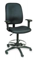 1FAP7 Drafting Chair, 23 1/2 H Inx20 1/4W, Black