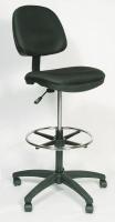 1FAU9 Drafting Stool, 24 1/2-34 1/2 In H, Blk