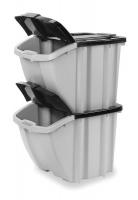 1FEP3 Stack Tote Bin, Capacity 18 Gal, PK2