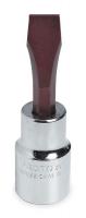 1FW96 Screwdriver Socket, 1/2Dr, 7/16In, Slotted