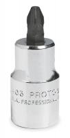 1FW98 Screwdriver Socket, 1/2Dr, No.3 Phillips
