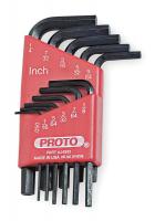1FX43 Hex Key Set, 0.050-1/4 In., L-Shaped, Short