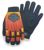 1FYP1 Mechanics Gloves, Blk/Orange/Yellow, L, PR