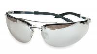 1FYY9 Safety Glasses, Slvr Mirror, Scrtch-Rsstnt