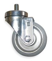 1GAC6 Swivel Caster, 3 1/2 In, Mold On Rubber