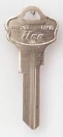 1GAJ5 Key Blank, Brass, Type KW10, 6 Pin, PK 10