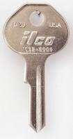 1GAN8 Key Blank, Brass, Type M20, 5 Pin, PK 10