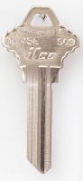 1GAR3 Key Blank, Brass, Type SC9, 6 Pin, PK 10