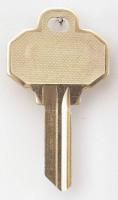 1GAR9 Key Blank, Brass, Type BW2, 5 Pin, PK 10
