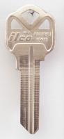 1GAT9 Key Blank, Brass, Type KW11, 6 Pin, PK 10