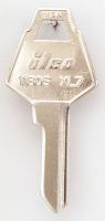 1GAU5 Key Blank, Brass, Type XL7, 5 Pin, PK 10
