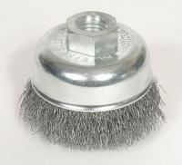 1GBJ2 Crimped Cup Brush, 3 Dia, 0.014 Wire, Steel