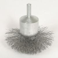 1GBR1 Flared End Brush, 3 Dia, 0.0080 Wire, Steel