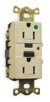 1GBX9 GFCI Receptacle, 15A, Hospital, Ivory