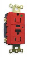 1GBY3 GFCI Receptacle, 15A, Hospital, Red