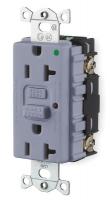 1GDL5 Receptacle, GFCI, 20 A, Gray