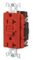 1GDL6 Receptacle, GFCI, 20 A, Red