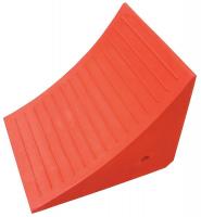 1GUL6 Wheel Chock, 14 1/2 In W, 14 1/4 In H, Orng