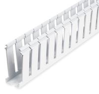 1GUV2 Wire Duct, Wide Slot, White, Width 1.5 In