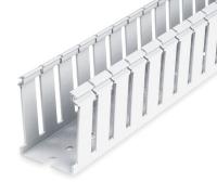 1GUV8 Wire Duct, Wide Slot, White, Width 2 In