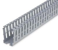1GUX3 Wire Duct, Narrow Slot, Gray, Width 1.5 In