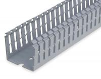 1GUX4 Wire Duct, Narrow Slot, Gray, Width 2.25 In