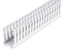 1GUZ5 Wire Duct, Narrow Slot, White, Width 1.5 In