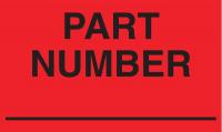 16V023 Shipping Labels, 3 In. H, Black/Red, PK50