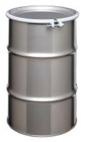 2GTY5 Stainless Steel Drum, Open Head, 20 Gal