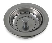 1HEG4 Sink Strainer, Pipe Dia 3 1/2 To 4 In, SS