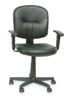 1HEH4 Task Leather Chair, Adjustable