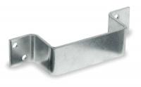 1HEX9 Door Bar Holder, Closed End, Bright Zinc