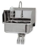 1HLF4 Hand Free Sink, Wall Mount, w/ Side Splash