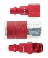 1HUG9 Coupler/Plug Kit , 1/4 NPT, 1/4 Body, Red