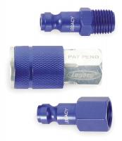 1HUK5 Coupler/Plug Kit , 1/4 NPT, 1/4 Body, Blue