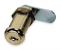 1HYY5 Disc Cam Lock, Brass, 5 Pin, 1 3/4 In Long