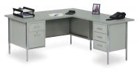 1JU49 Desk, L-Shaped, Gray