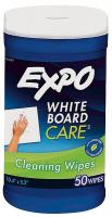 1JY15 Dry Erase Board Cleaning Wipes, 6x9&quot;, PK50