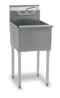 4NNH4 Utility Sink, 16 Ga, 19-3/8 In L, SGL Bowl