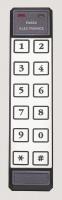 1JYX3 Access Control Keypad, Steel, 12 Button
