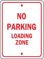 1K865 Parking Sign, 18 x 12In, R/WHT, Text, R7-6