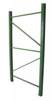 9WEH2 Pallet Rack Upright Frame, 42Dx168H, Green