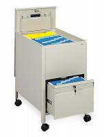 6CGT2 Mobile File Holder, Locking Drawer, Putty