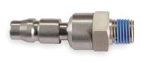 1KEG3 Coupler Plug, 1/4 MNPT, 1/4 Body, Swivel