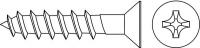 1KY46 Wood Screw, Flat, #12x3 L, Zinc, Pk100