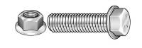 1LAA8 Flange Bolt Assortment, Hex, Hex Dr, 203 Pc