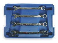 1LCD1 Ratcheting Wrench Set, Metric, 12 pt., 4 PC